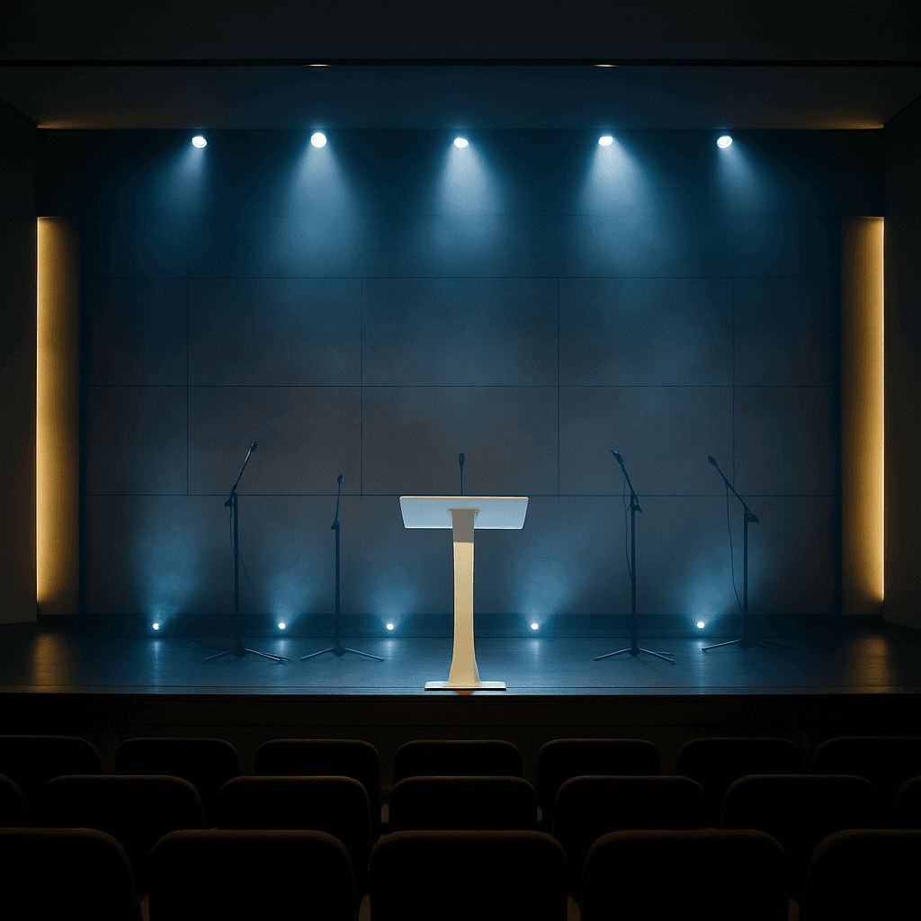 Cena de referência para igreja: conferencia